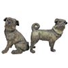 Image 1 : Pair of Stylized Pug Sculptures