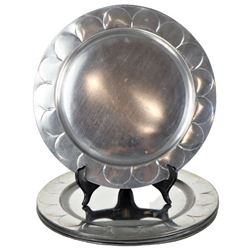 16 Danish Stainless Plates