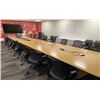 Image 1 : MAPLE NIENKAMPER 10'X5' WIDE BOARDROOM TABLE ADJUSTABLE TO 25' IN 5' INCREMENTS, COMES WITH BOX