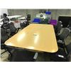Image 2 : MAPLE NIENKAMPER 10'X5' WIDE BOARDROOM TABLE ADJUSTABLE TO 25' IN 5' INCREMENTS, COMES WITH BOX