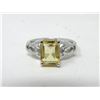Image 1 : Sterling Silver Citrine & Diamond Ring