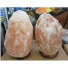 Image 1 : 2 New 8" Himalayan Salt Lamps  - With Bulbs & Cord
