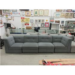 4 Piece Grey Sectional Sofa - Store Return