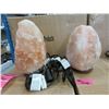 Image 1 : 2 New 8" Himalayan Salt Lamps  - With Bulbs & Cord