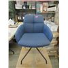 Image 1 : New Moe's Blue Kingpin Swivel Chair