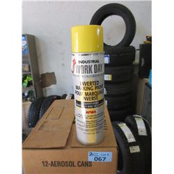 2 Cases of 12 Yellow Aerosol Marking Paint