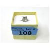 Image 2 : 2.9 CT Green Amethyst & Diamond Ring