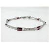 Image 1 : Multi Garnet & Diamond Tennis Bracelet