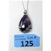 Image 1 : 60+ CT Pear Cut Amethyst Gemstone Necklace