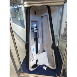 New White 4/4 Violin with Bow and Case