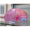 Image 1 : Large Pink Brazilian Agate Crystal Bookend Set