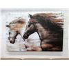 Image 1 : Large "Horses" Canvas Wall Art - 32" x 45"