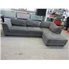 Image 1 : 2 Piece Grey Fabric Sectional Sofa - Store Return