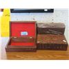 Image 1 : 4 New Carved Wood Boxes with Velvet Lining
