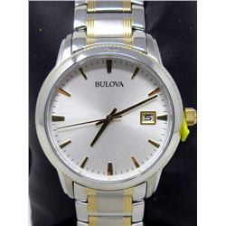New In Box Mans 2-Tone Bulova Watch