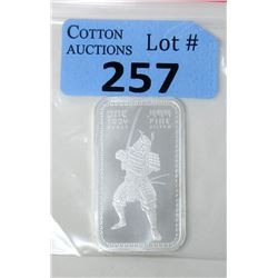 1 Oz. Samurai Warrior .999 Silver Bar