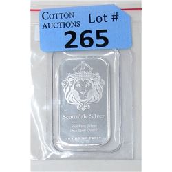 1 Oz. Scottsdale Lion .999 Silver Bar