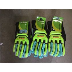 3 New Pairs of L Stout Juggernaut Impact Gloves