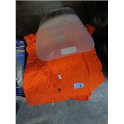 Face Shield & 3 Portwest Orange XXL Coveralls