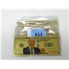 Image 1 : 8 Gold Foil Donald Trump $1000 Novelty Bills