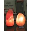Image 1 : 2 New 8" Himalayan Salt Lamps  - With Bulbs & Cord