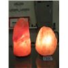 Image 1 : 2 New 8" Himalayan Salt Lamps  - With Bulbs & Cord
