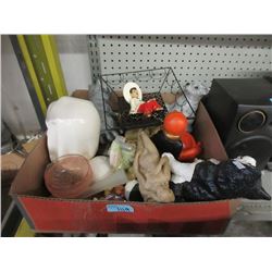 Box Lot of Assorted Decor - Some Vintage