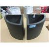 Image 1 : 2 New 9" Tall Black Ficonstone Corner Planters