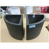 Image 1 : 2 New 9" Tall Black Ficonstone Corner Planters