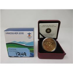 Vancouver 2010 Fine Silver "Hockey Gold" $5 Coin