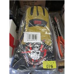 6 Pairs of Medium Size Leather Welding Gloves