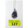 Image 1 : Pear Shape Amethyst Cabochon Necklace