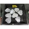 Image 1 : 8 Selenite Healing Hearts (Satin Spar)