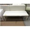 Image 1 : Ivory PU Leather Bench - 16" x 48" x 17" tall