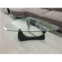 Triangular Glass Top Coffee Table