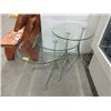 Image 1 : Set of 3 Tempered Glass Top Nesting Tables