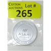 Image 1 : 1 Oz. Asahi Refining .999 Silver Art Round