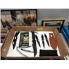 Image 1 : 6 Assorted New Knives & 1 Pack of Darts