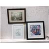 Image 1 : 1 Watercolour & 2 Framed Prints