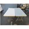 Image 1 : Two 6 Foot Resin Utility Tables