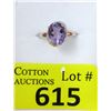 Image 1 : New Sterling Silver Amethyst & Diamond Ring