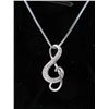Image 1 : 2 New Sterling Silver Treble Clef Necklaces