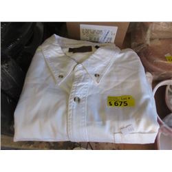 5 Men's White Heavy Cotton Shirts - Size 3XL