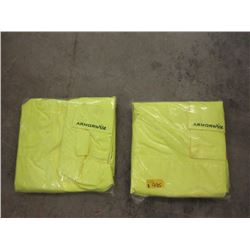 2 New 3XL Lime Hi-Viz Safety Bib Overalls