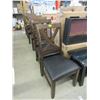 Image 1 : 6 Matching Brown Dining Chairs with Black Seats