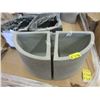Image 1 : 2 New 9" Grey Ficonstone Corner Planters