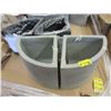 Image 1 : 2 New 9" Grey Ficonstone Corner Planters