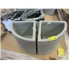 Image 1 : 2 New 9" Grey Ficonstone Corner Planters