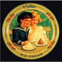 Collins Ice Cream Tin Serving Tray
