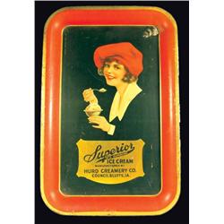 Superior Ice Cream Tin Serving Tray